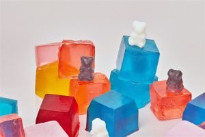 bright colours of gummy sweets