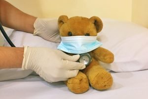 teddybear with face mask
