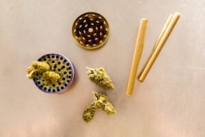 cannabis buds and joint